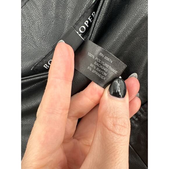 Boston Proper Faux Leather Leggings Womens Large Black Aspen Pull On High Rise - Picture 3 of 7